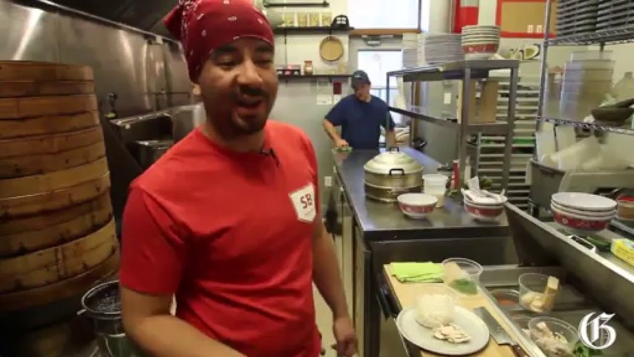 Satay Brothers Matt Winniki makes laksa lemak soup.