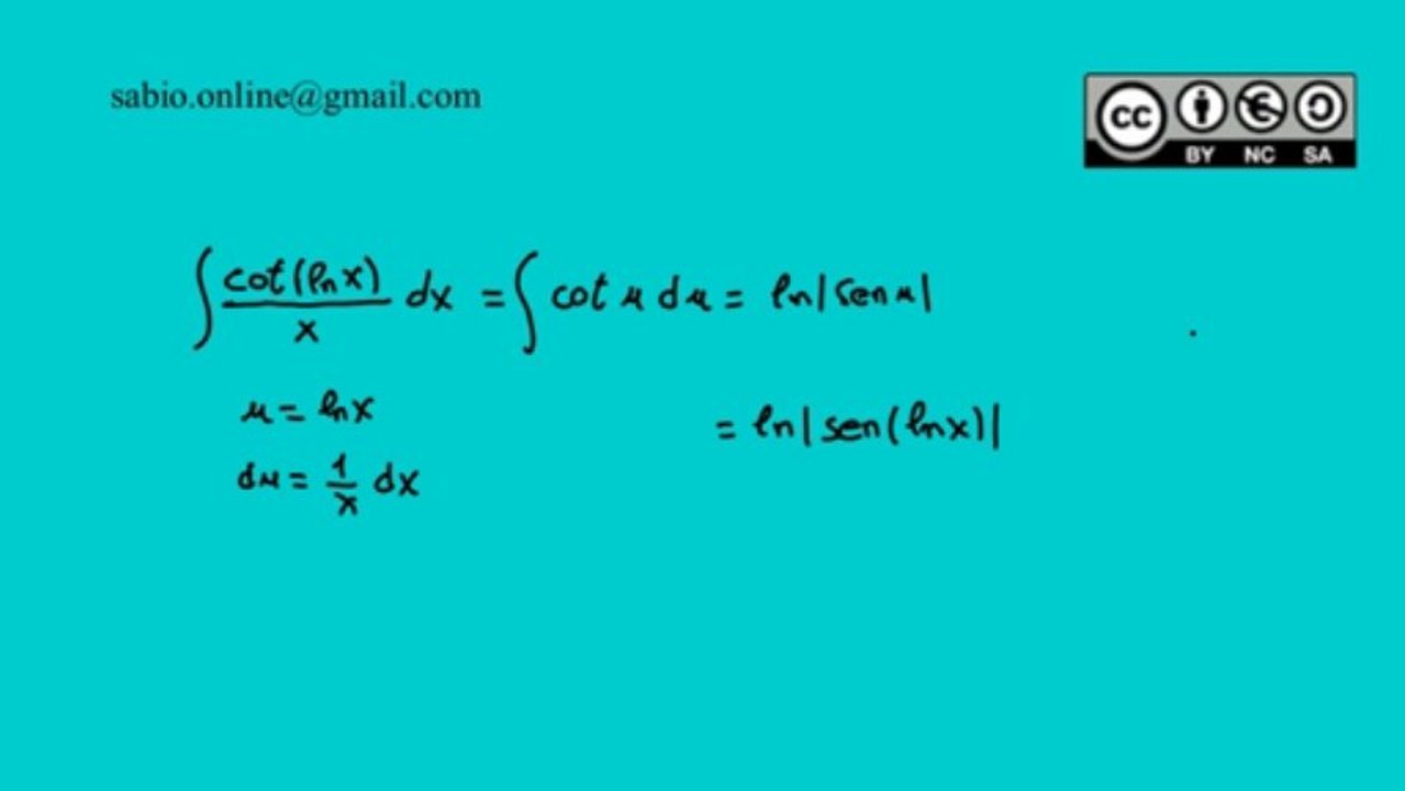 Integrales II - Sustitución o cambio de variable