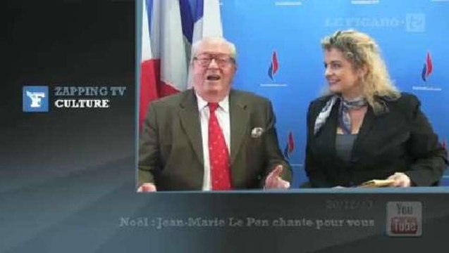 Zapping TV : Jean-Marie Le Pen vous souhaite un Joyeux Noël