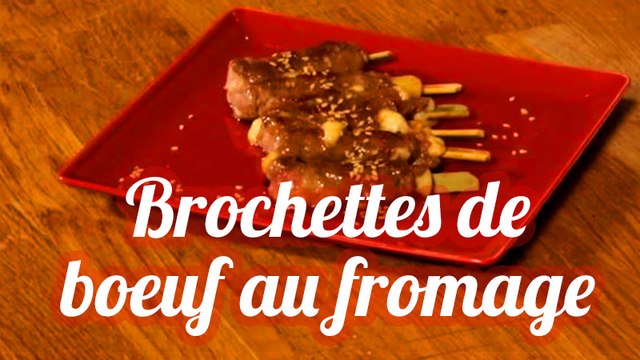 Brochettes de bœuf au fromage maison
