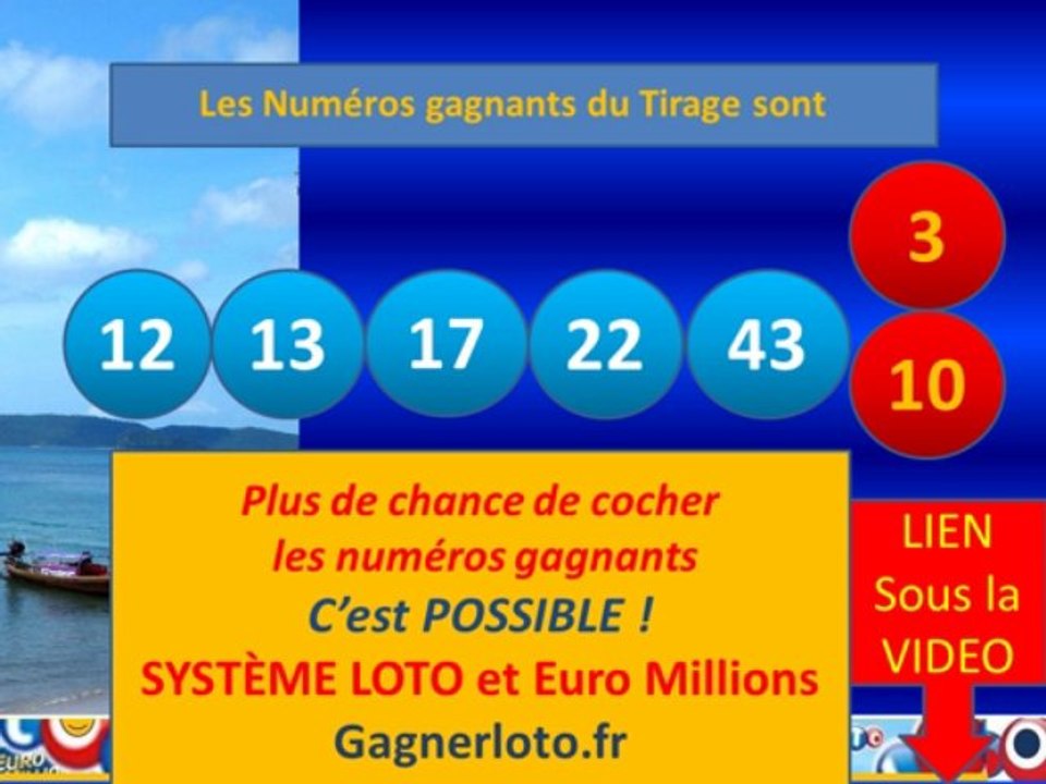 EUROMILLIONS 20 DECEMBRE RESULTAT TIRAGE DU VENDREDI 20/12