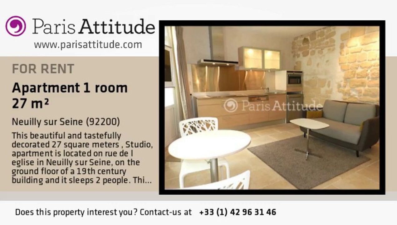 Studio Apartment for rent - Neuilly sur Seine, Neuilly sur Seine - Ref. 5092