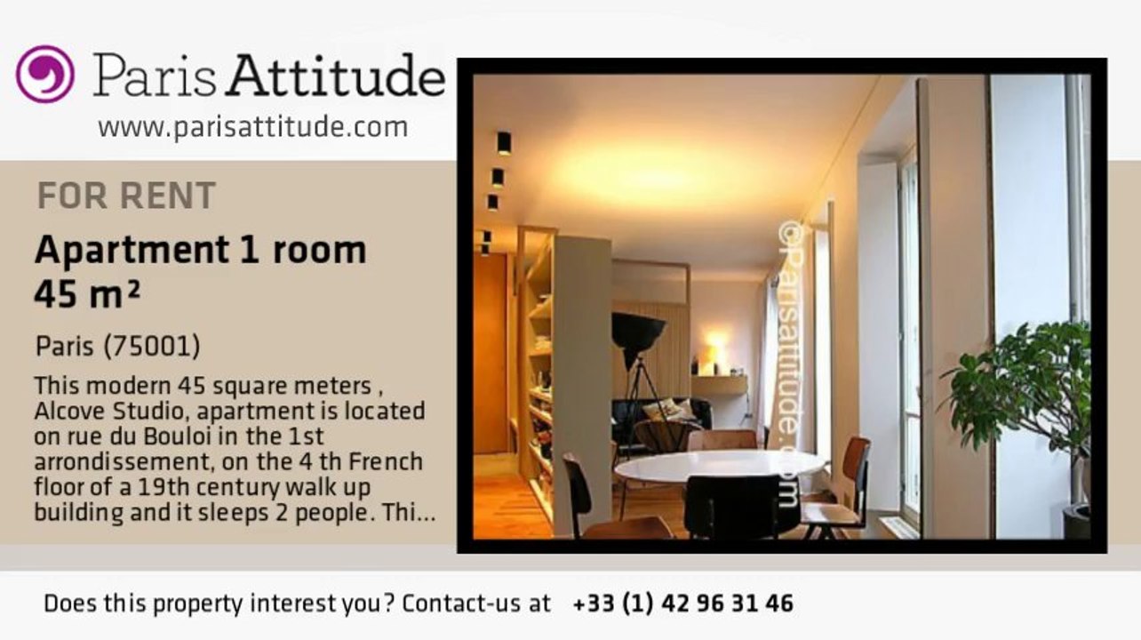 Alcove Studio Apartment for rent - Palais Royal, Paris - Ref. 6873