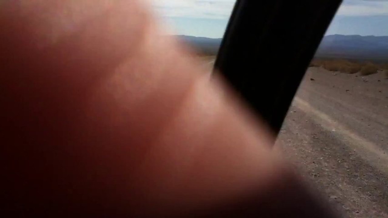 Dust devil on the road to Area 51