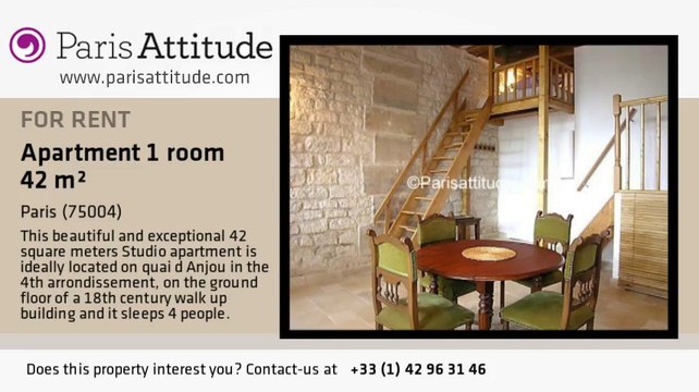 Studio Apartment for rent - Ile St Louis, Paris - Ref. 3698