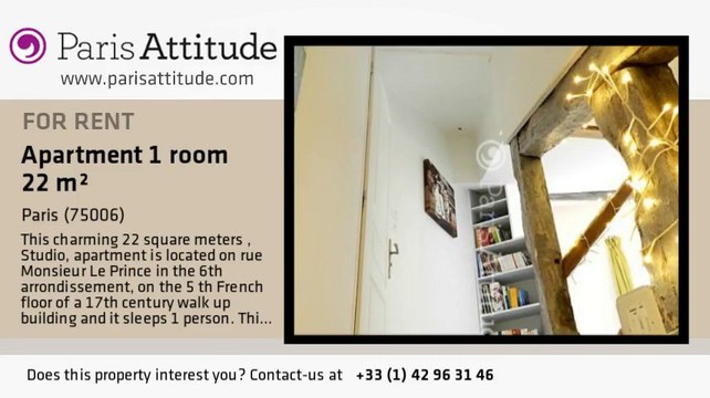 Studio Apartment for rent - Jardin du Luxembourg, Paris - Ref. 8558