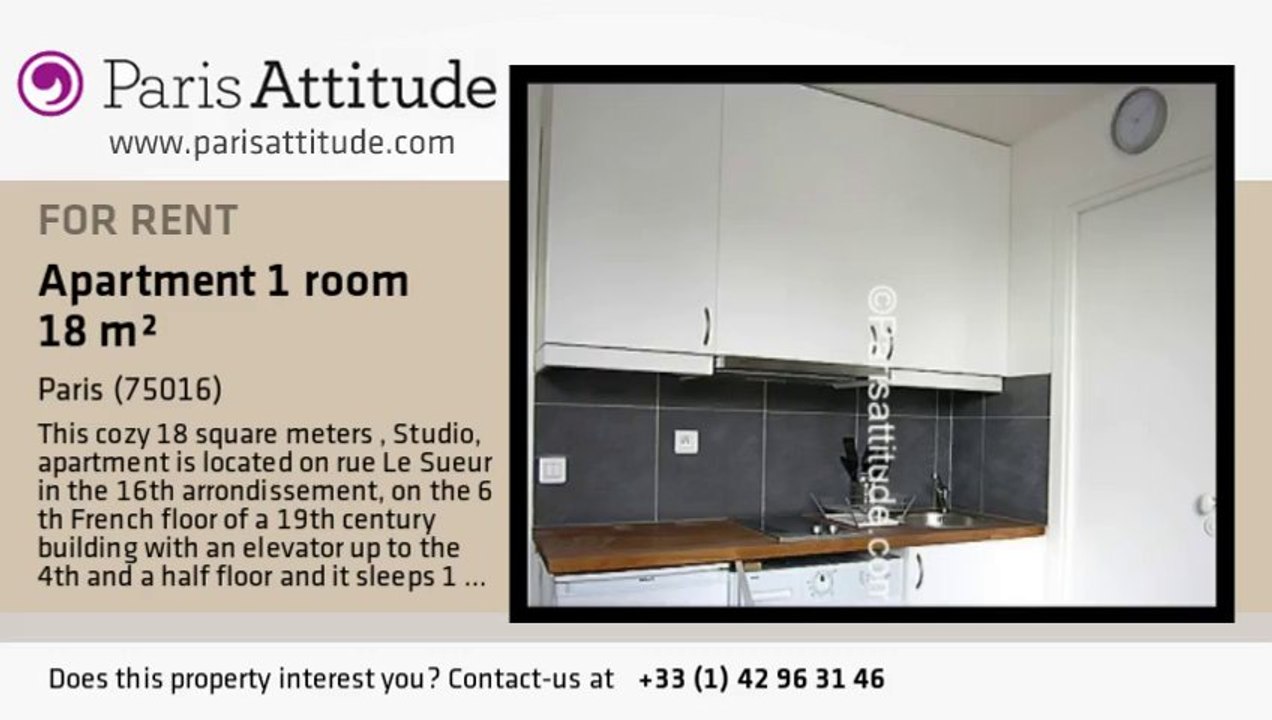 Studio Apartment for rent - Porte Maillot/Palais des Congrès, Paris - Ref. 5755