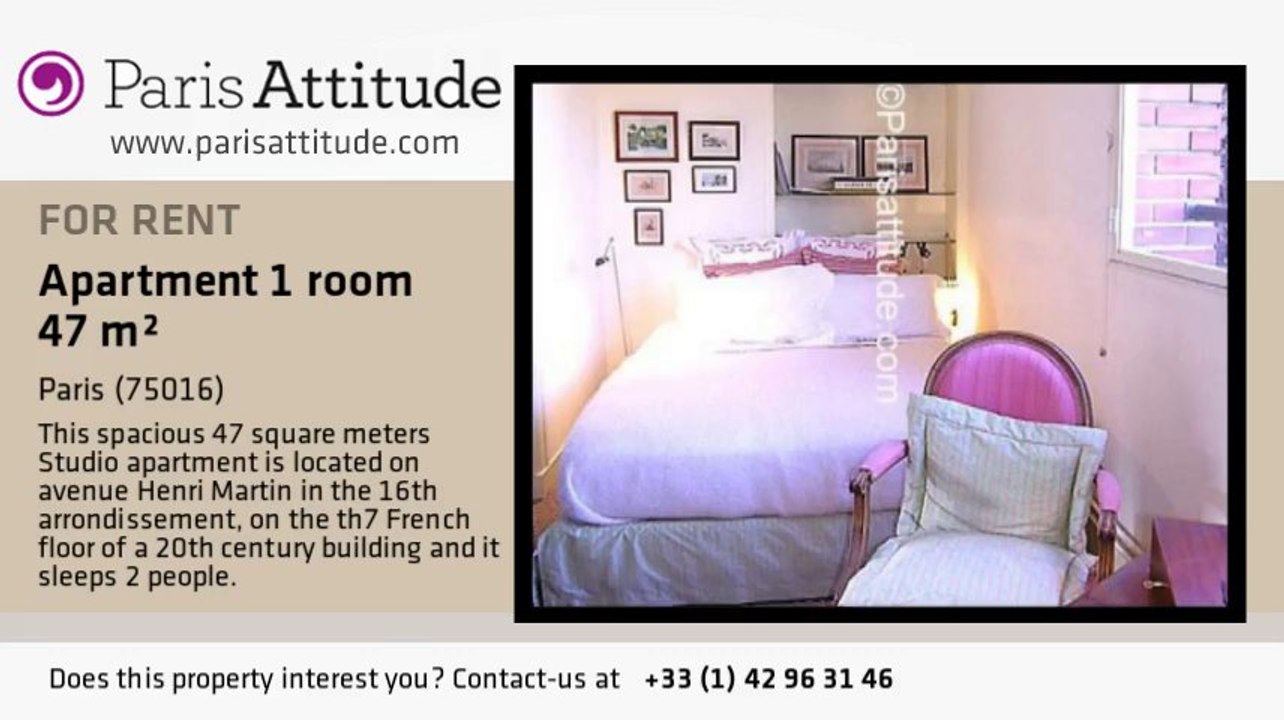 Studio Apartment for rent - Rue de la Pompe, Paris - Ref. 1867