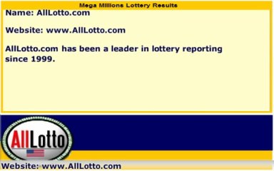 Mega Millions Lottery Drawing Results for December 20, 2013