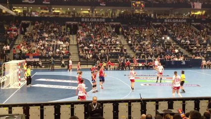 But de la Pologne contre la Serbie dans une ambiance très hostile...