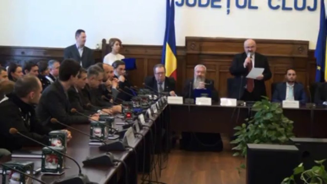 Primarul municipiului Dej - Onoare pentru Cluj prefectura Cluj 20.12.2013