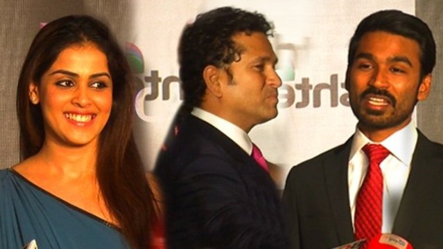 Sachin Tendulkar, Dhanush, Shruti Haasan And More Stars At Celebrity Cricket League CCL 4 Red Carpet
