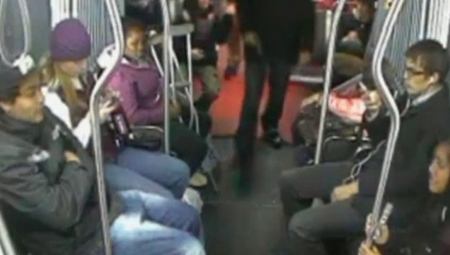 Bus robbery fail: Passengers pin armed robber to the ground