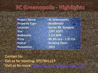 Download Video: 3c Greenopolis ~ Greenopolis Gurgaon -Review, Location Map, Price list Video