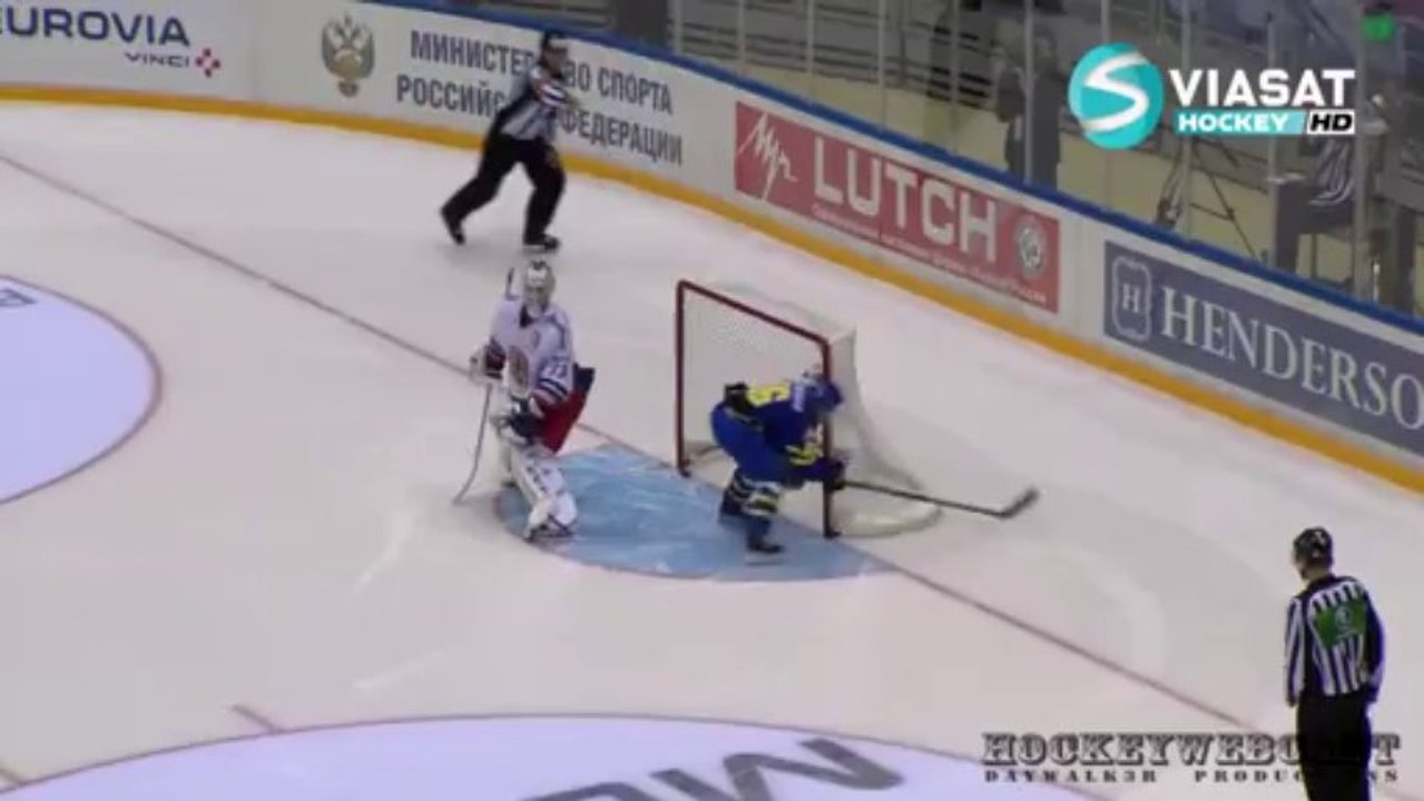 Linus Klasen Innovative Shootout Goal vs Czech Rep. - Dec 21, 2013 (Channel One Cup)