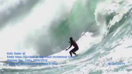 Kelly Slater HUGE wave @ Eddie Aikau 2010