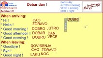 Serbian 101 - Greetings in Serbian Explanation