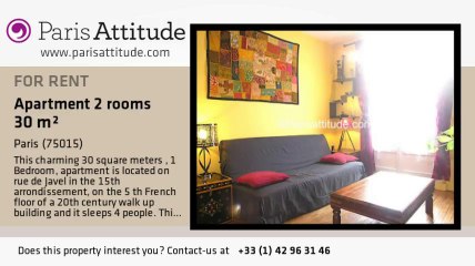 1 Bedroom Apartment for rent - Parc André Citroën, Paris - Ref. 6900