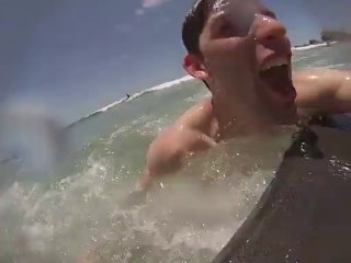 Body-board on Gold Coast - 1st GoPro try