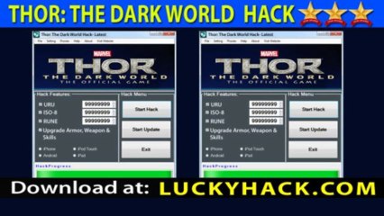 Thor The Dark World Cheat for 99999999 URU - No jailbreak New Release Thor The Dark World URU Cheat