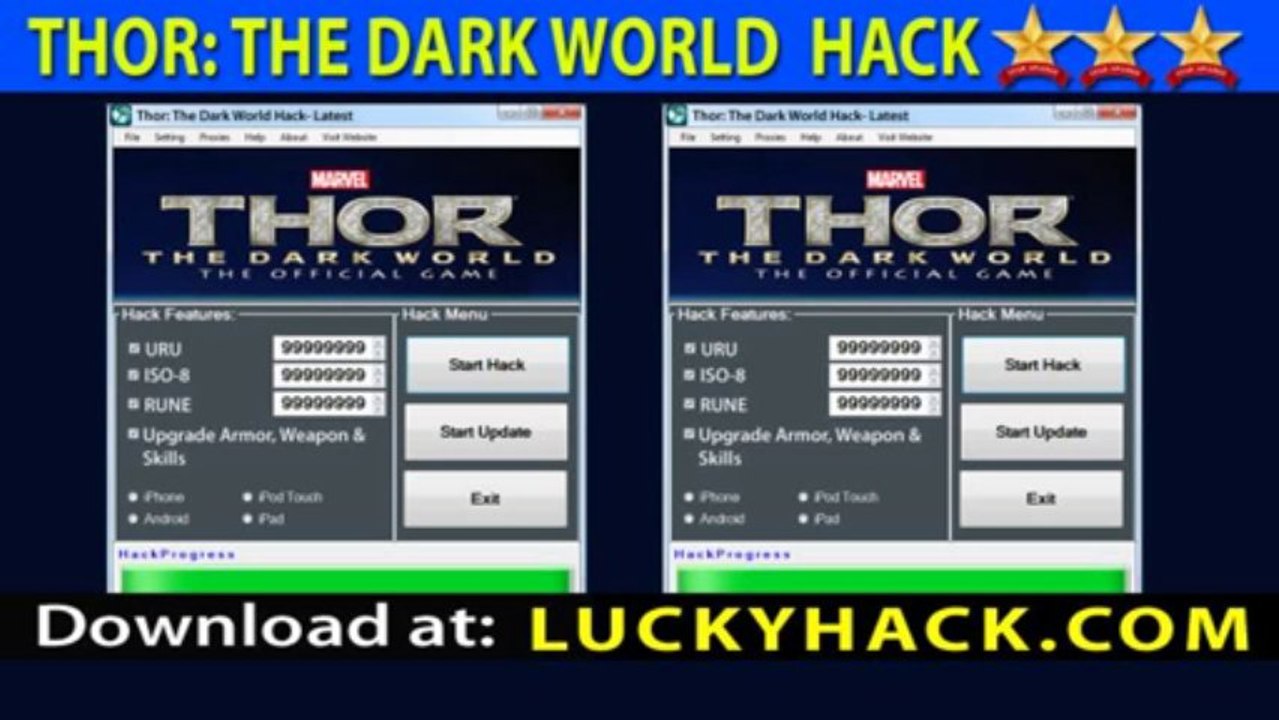 Thor The Dark World Cheat for 99999999 URU - No jailbreak New Release Thor The Dark World URU Cheat
