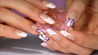 Tuto nail art noeud one stroke girly sur french manucure