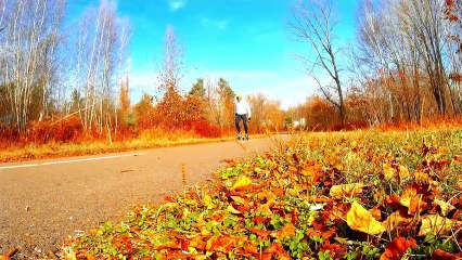 lunchtime roller skiing