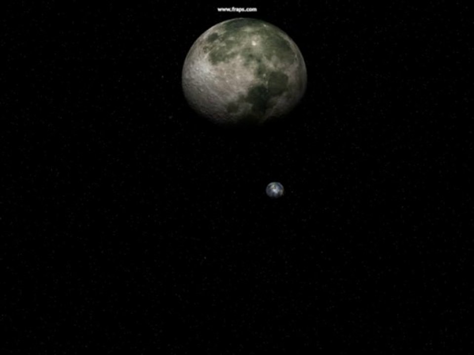Moon passes Earth slow incline 2