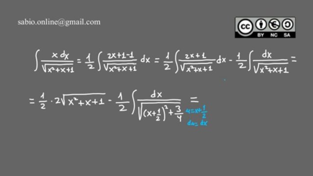 Integrales VI - Sustitución o cambio de variable