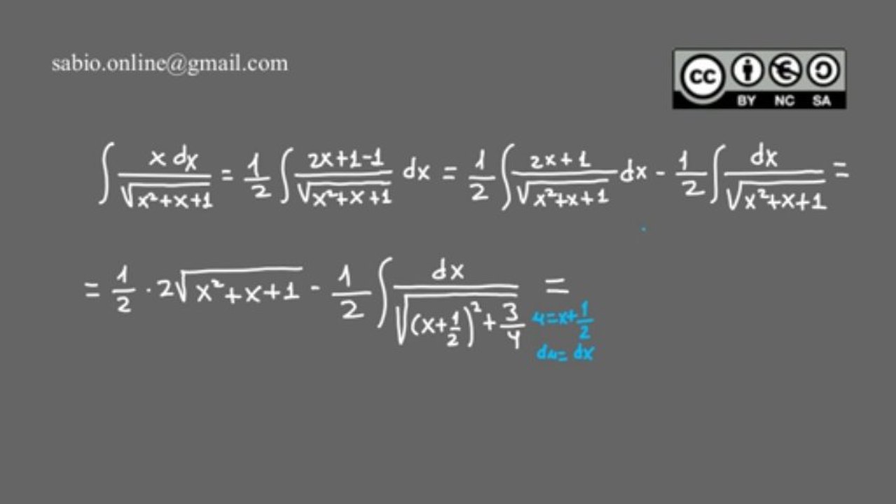 Integrales VI - Sustitución o cambio de variable
