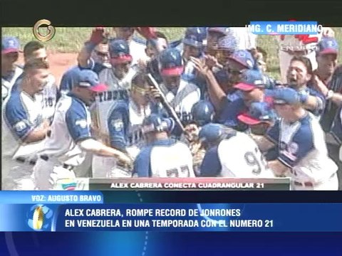 Álex Cabrera rompe récord de jonrones en una temporada