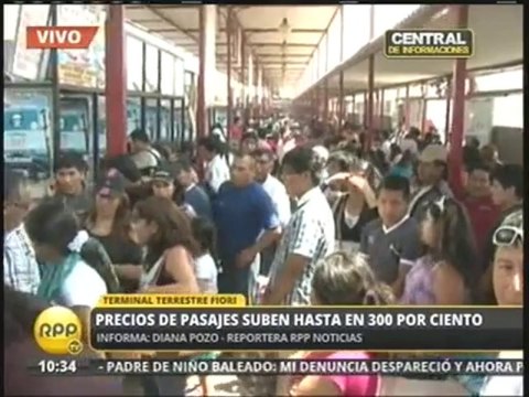 Precio de pasajes interprovinciales se elevaron hasta en 300%