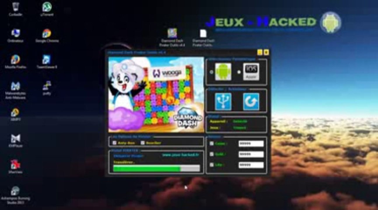 Diamond Dash Hack Ultimate Hack Android IOS Télécharger (2014)