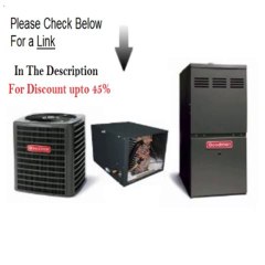 Clearance Goodman R410A 13 SEER Complete Split System Dual Fuel 3.5 Ton GSZ130421, CHPF3642C6, GMH80905CN