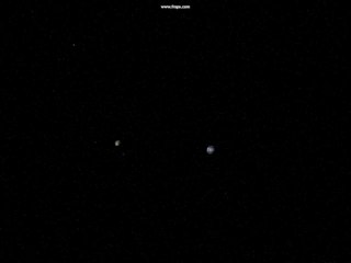 Distant Moon Earth floating 1