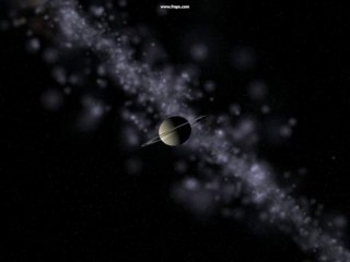 Full shot Saturn and moons