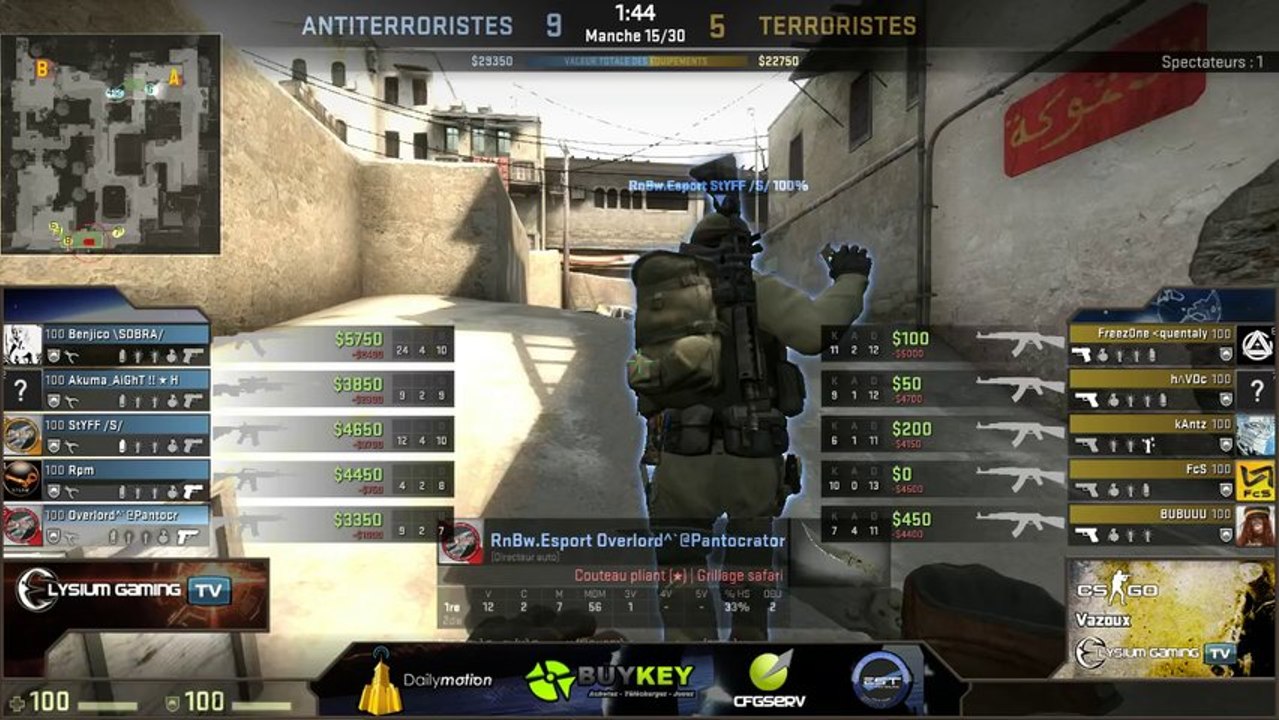 2eme tour qualif#5 noel cup csgo rainbow esport vs esport online