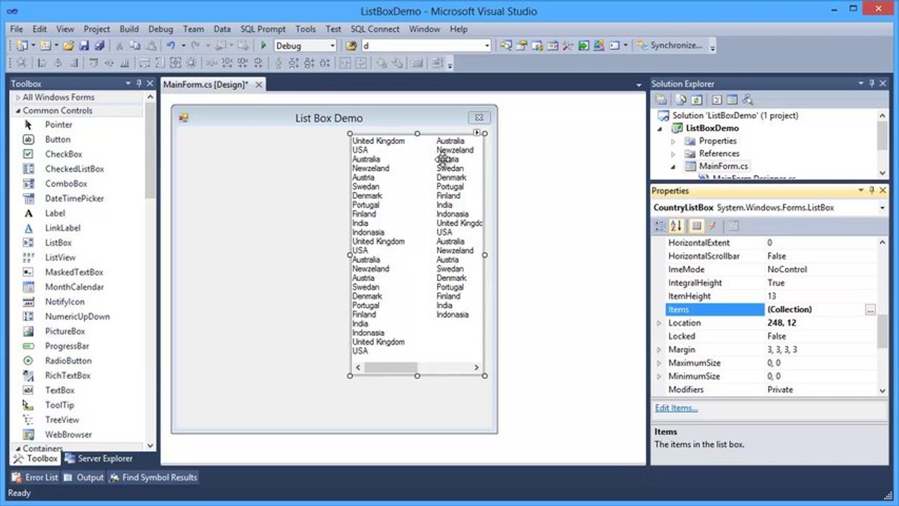 C# ListBox Control Tutorial In Urdu (Video 1)