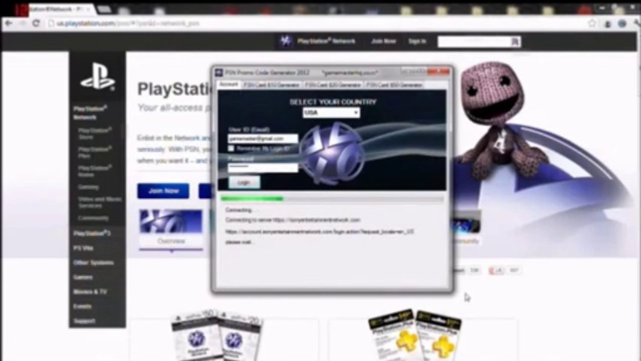 PSN Code Generator 2013 Unlimited free download