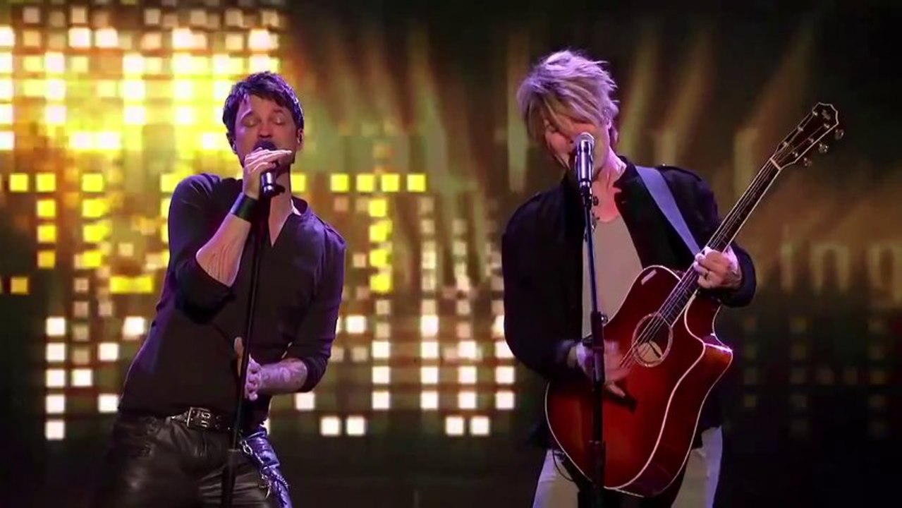 Top 3  Jeff Gutt Sings  Iris  with John Rzeznik - THE X FACTOR USA 2013 (2)