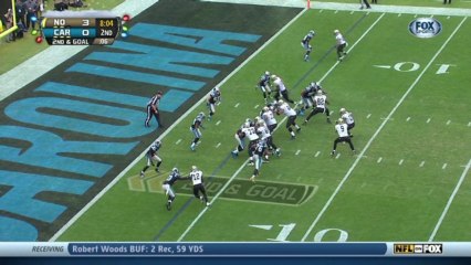 Panthers defense, sack, 3-yd loss