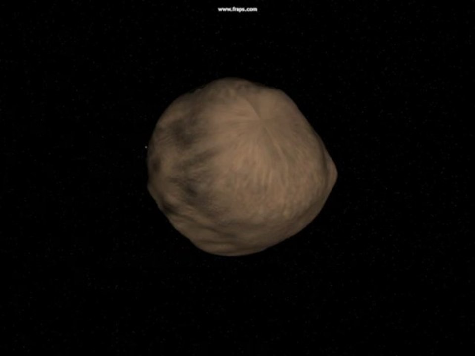 Camera move between 2 Saturn moons 1