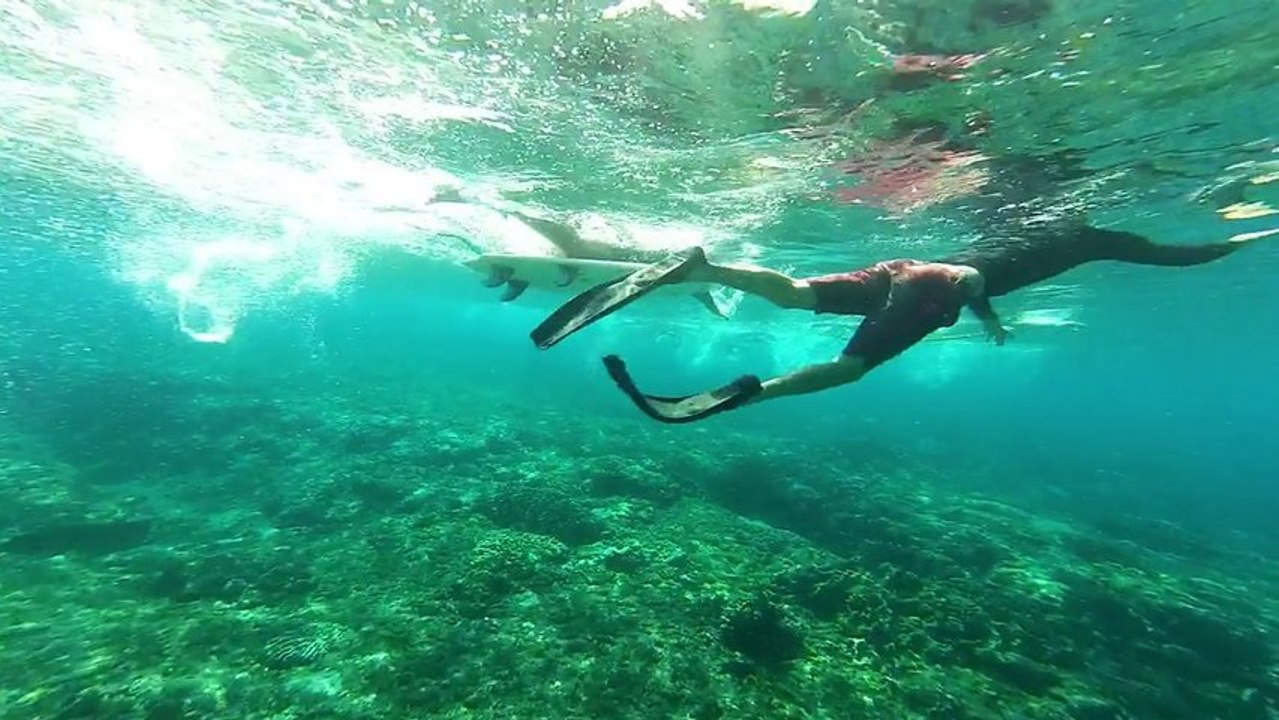 underwater on the surf spot
