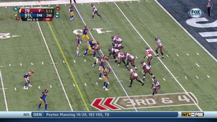 Rams defense, sack, 9-yd loss