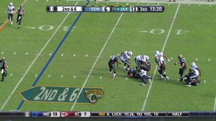 Titans defense, sack, 7-yd loss