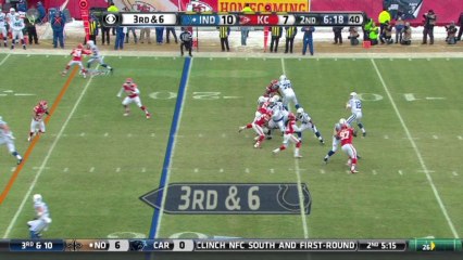 QB Luck to WR Hilton, 31-yd, pass