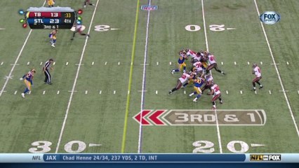 Rams defense, sack, 7-yd loss