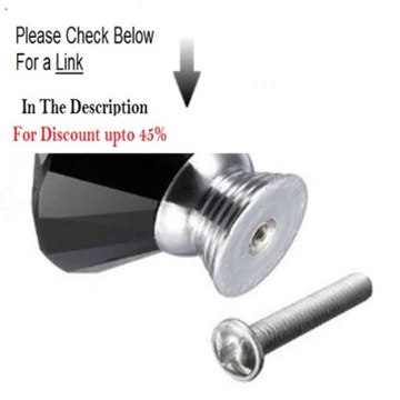 Clearance Clear Diamond Crystal Glass 40mm Kitchen Bedroom Toliet Door Knobs Handle Drawer