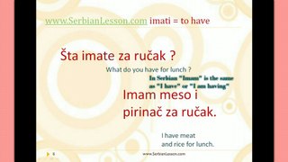 Conjugations in Serbian - Imati Present Tense