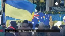 Les manifestants ukrainiens restent mobilisés pendant les fêtes